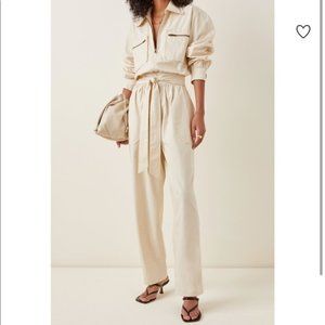 Posse Belted Cropped Cotton-Twill Jumpsuit NWT